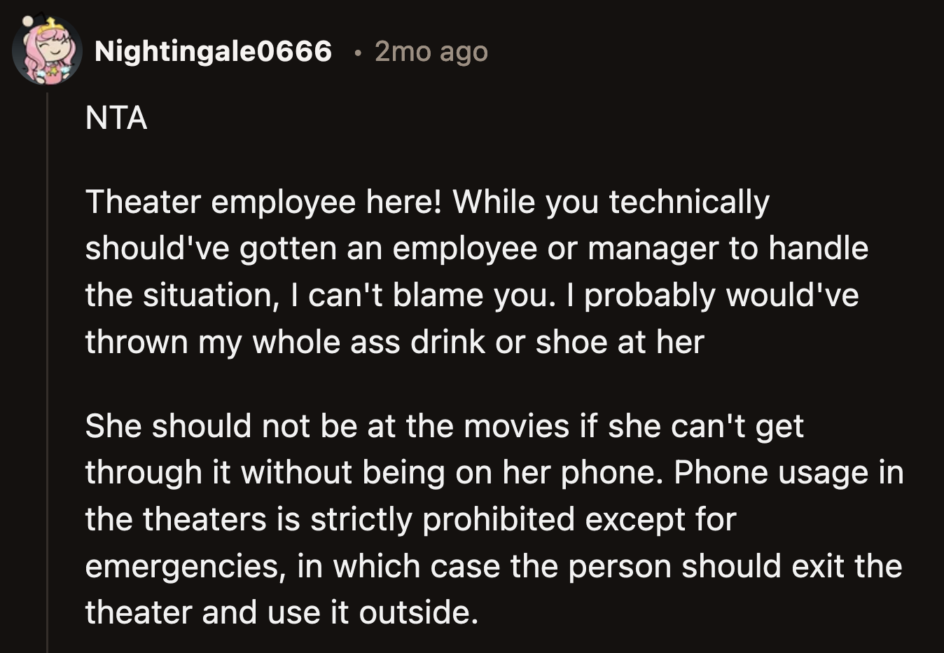 Another commenter said they handled a situation similar to OP's with peanut M&M's.