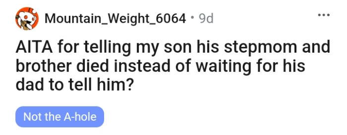 The OP begins her story