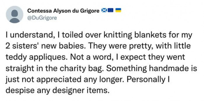 Straight into the charity bag