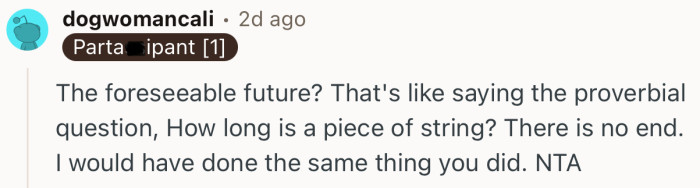 “I would have done the same thing you did. NTA.”