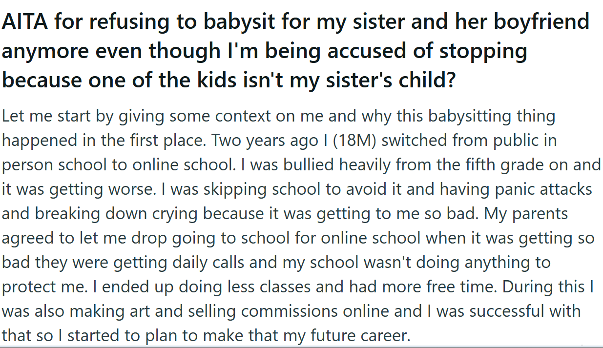 OP starts the story: