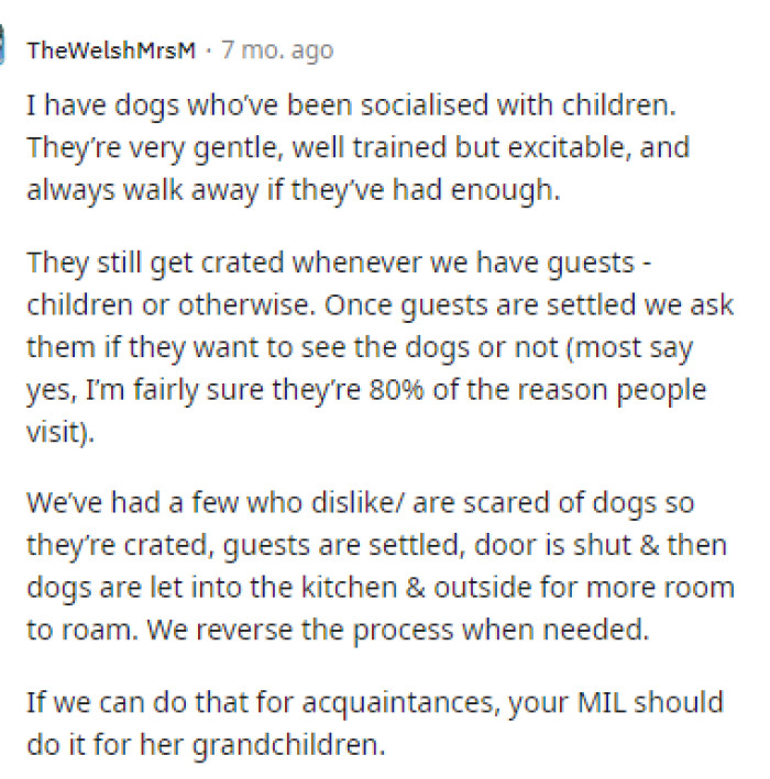Many people agree that she should be accommodating for her grandchild, but for some reason, she just doesn't see the full danger of it.