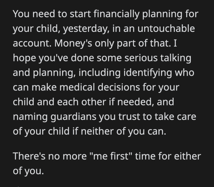 Money is just one of the many things OP and his fiancée need to handle. The fact that they can't agree on a financial strategy is troublesome.