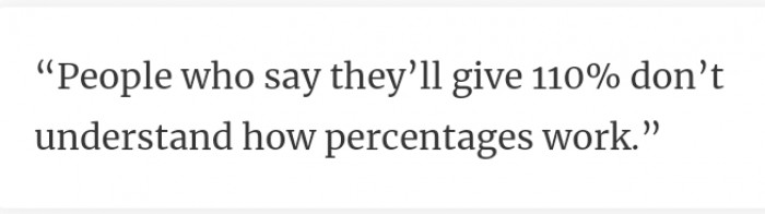 8. They don't understand how percentages work