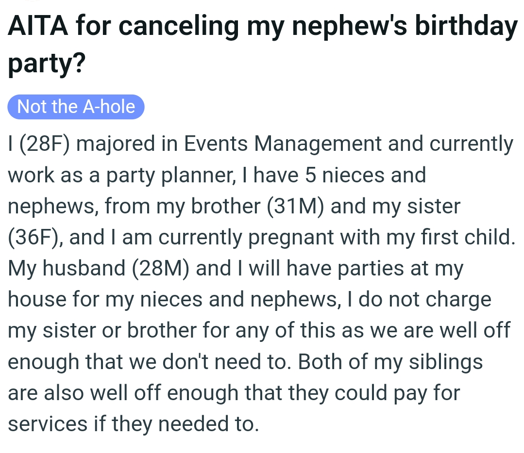 The OP kicks off her story