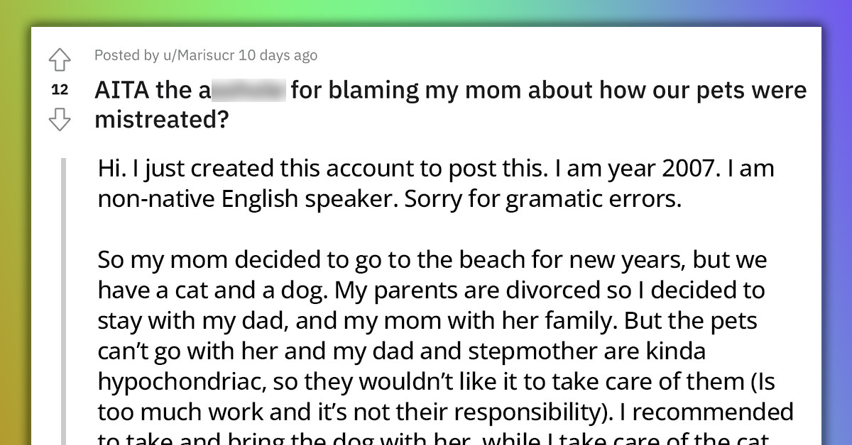 Parents Made Teen Leave Her Pets In Neighbor's Care, And Now Criticize Her Because It Went Really Bad
