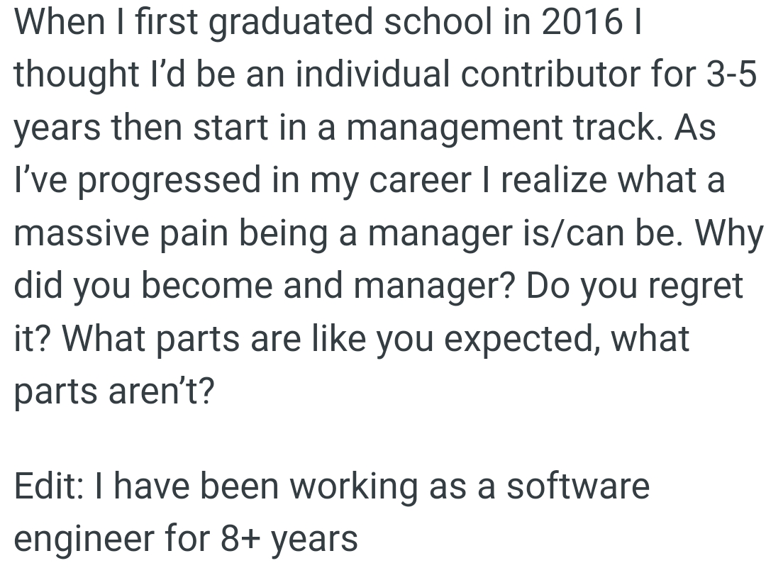 Here is the OP's story associated with the question asked