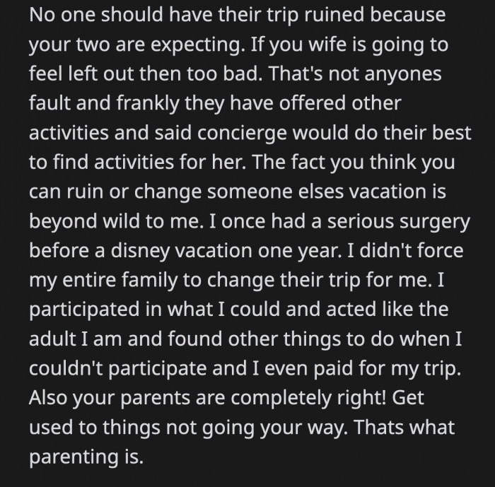 OP is in for a rude awakening once his baby arrives.