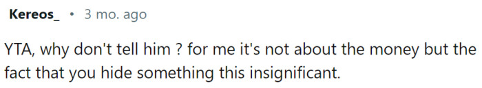 Why keep such insignificant things secret?