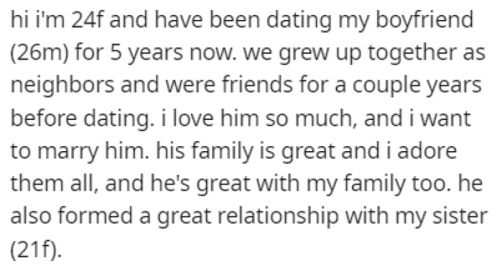 OP has been with her boyfriend for 5 years and their story is adorable