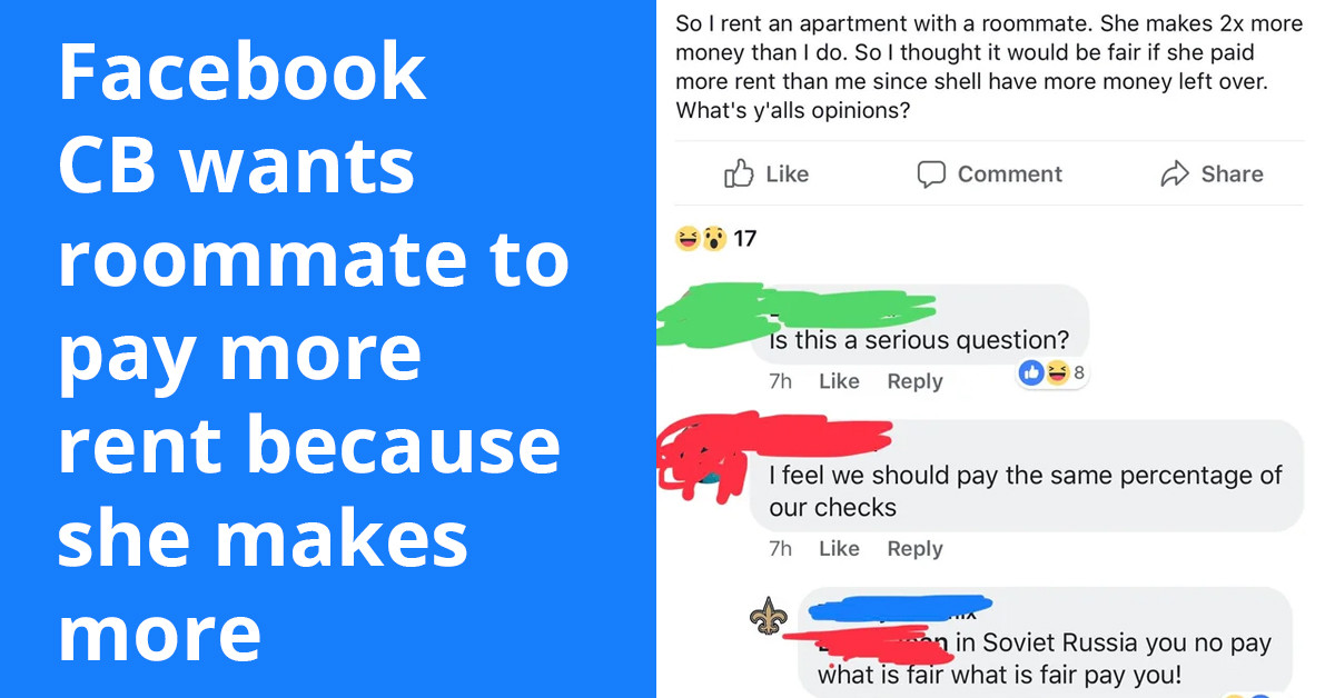 Choosing Beggar Wants Roommate To Pay More Rent Because She Earns More Money; Online Users Weigh In On The Situation