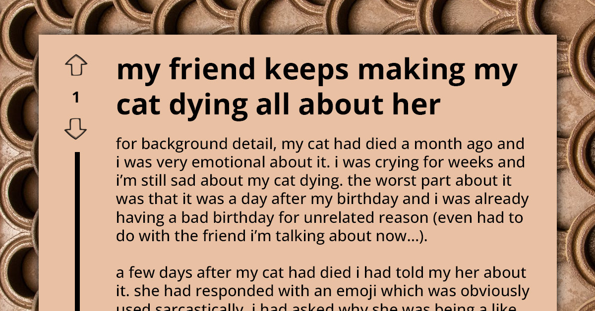 Girl Grieving Over Cat's Passing Shares Sorrow With Friend, Who Compares It To Her Own Mother's Illness
