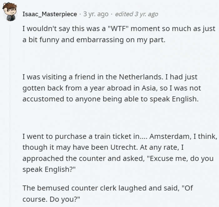 19. It seems that people often forget that Europe is basically where English came from