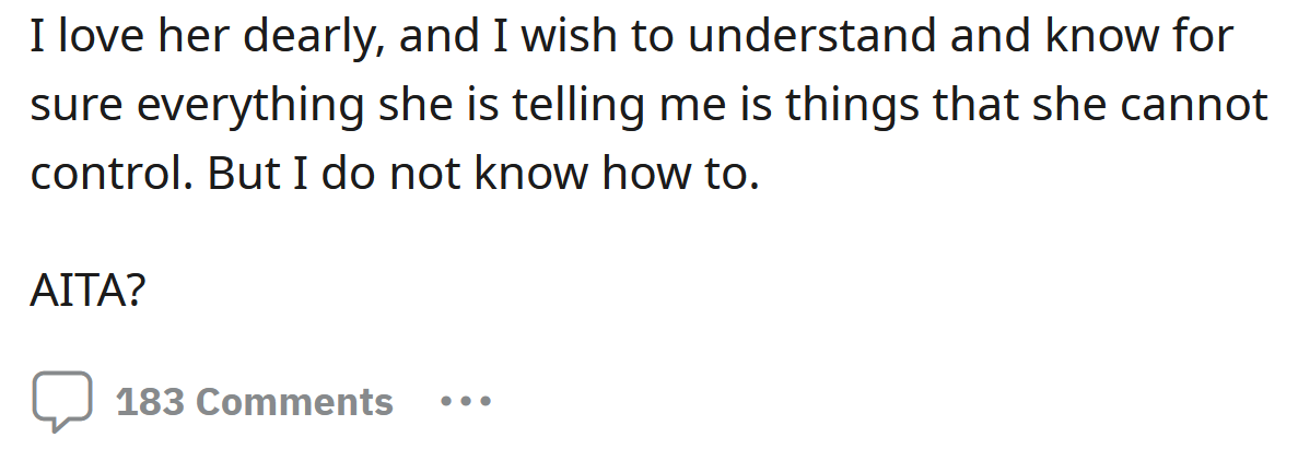 Now the OP is wondering if he's the a**hole here.