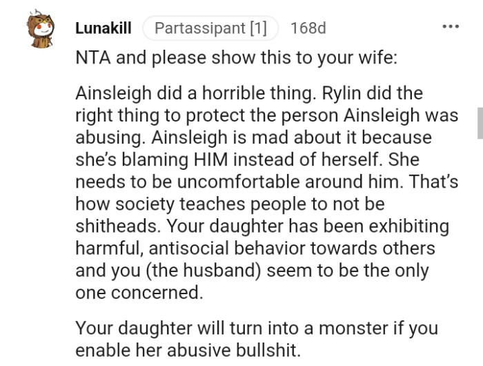 Enabling her will turn her into a monster