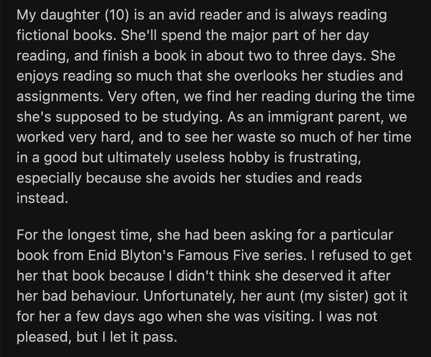 He threw the tatters in the bin to punish his daughter. She immediately cried when she saw what OP had done.