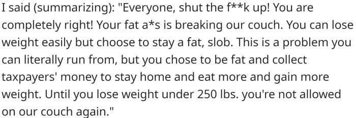 During an argument that ensued with her sister and brother-in-law, OP called her sister a 