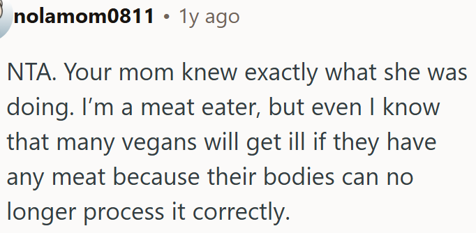 OP's mom knew what she was doing.