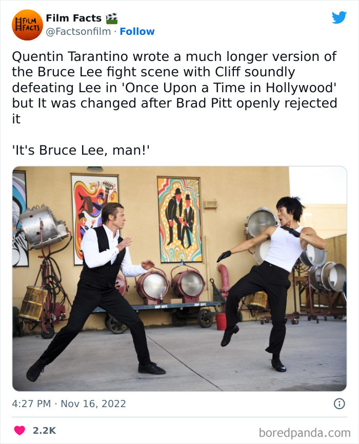 19. The movie Once Upon A Time In Hollywood