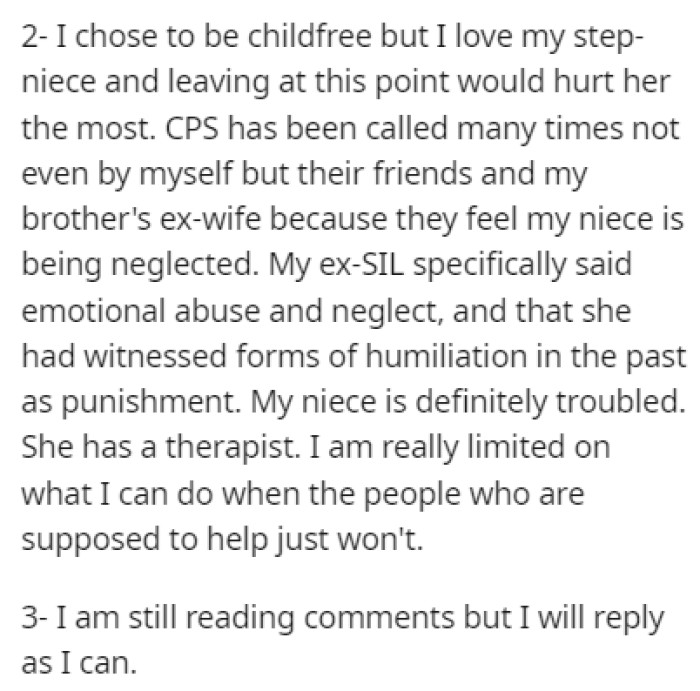 OP pointed out that she did indeed call CPS multiple times