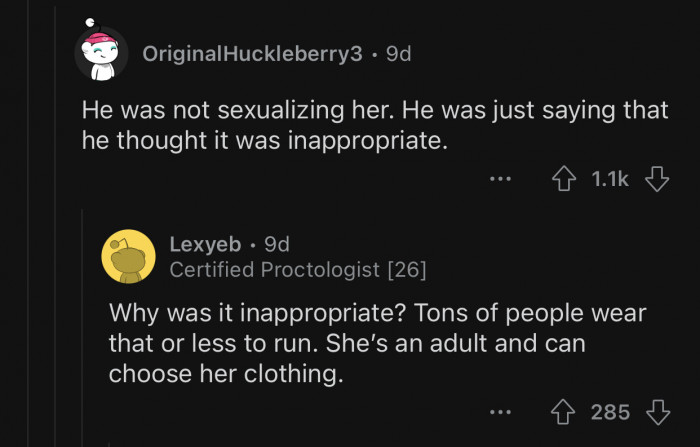 Adults are allowed to choose what they want to wear.