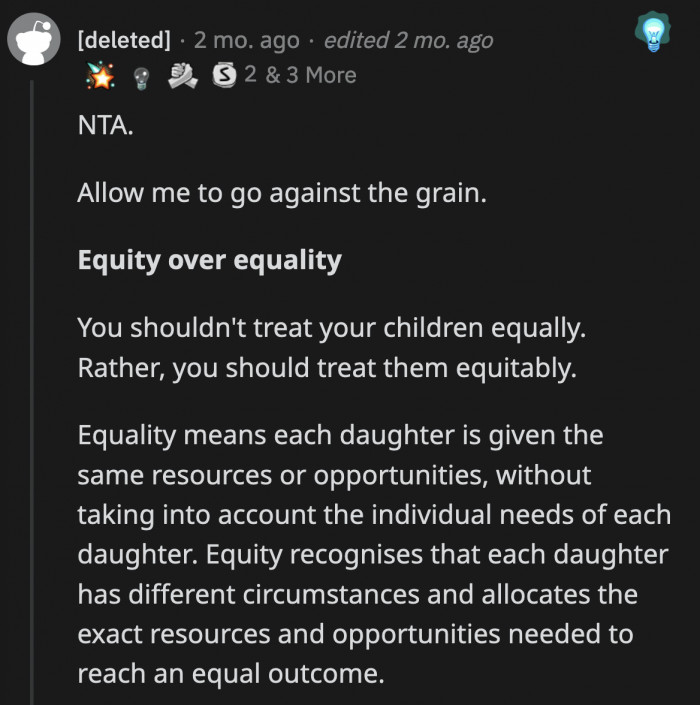 This comment put things more into perspective