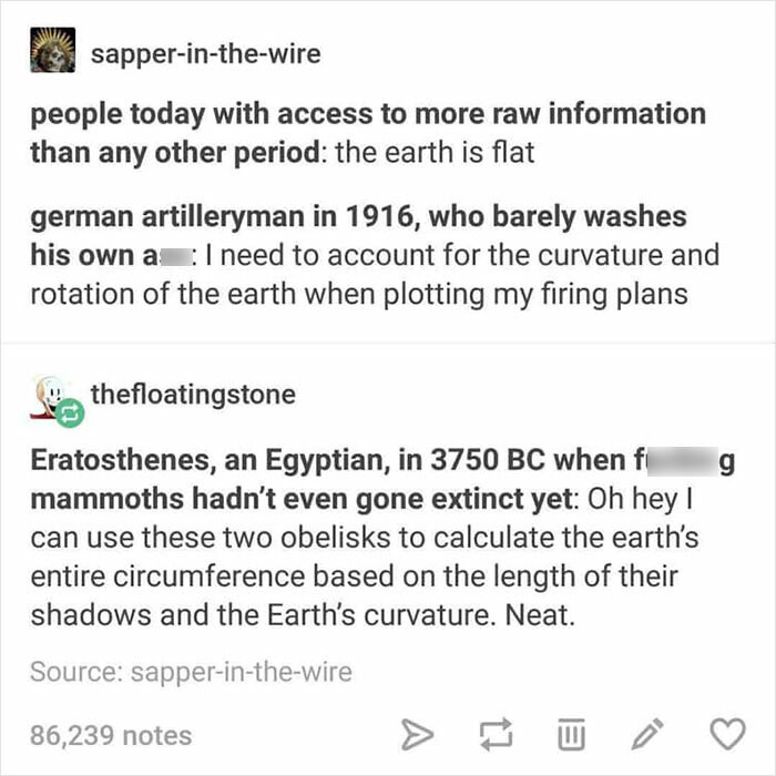 4. The earth is flat