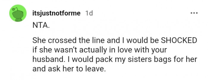 The OP's Sister Crossed the Line