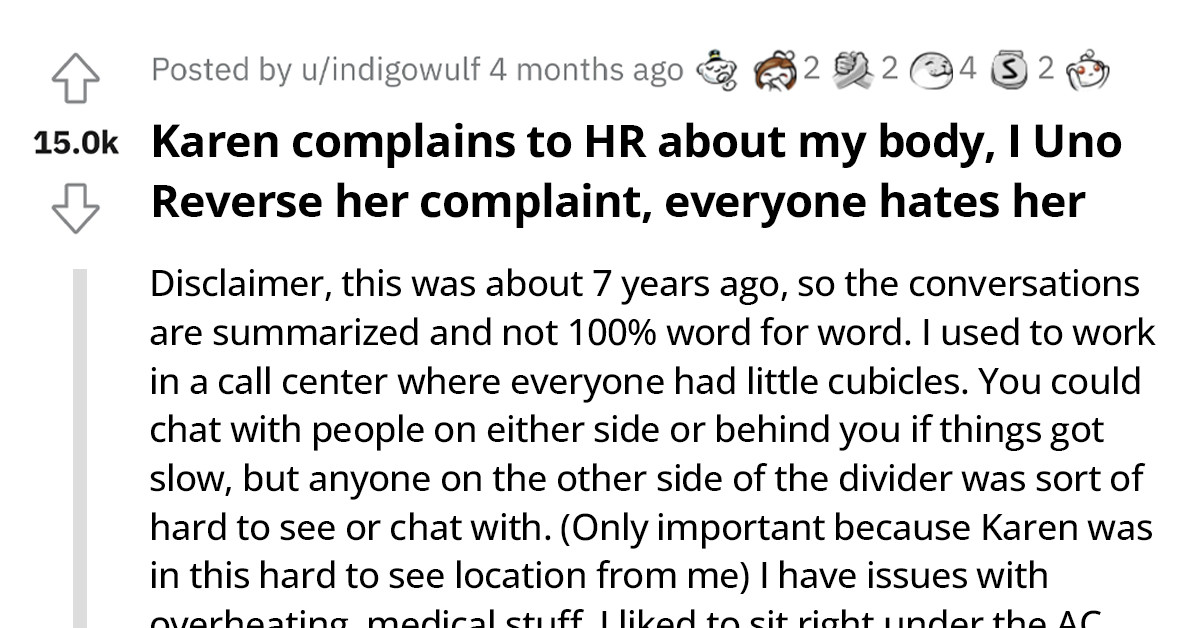 Woman Serves Karen A Hot Cup Of Tea For Complaining To HR About Her Body, Everyone Hates Karen Now