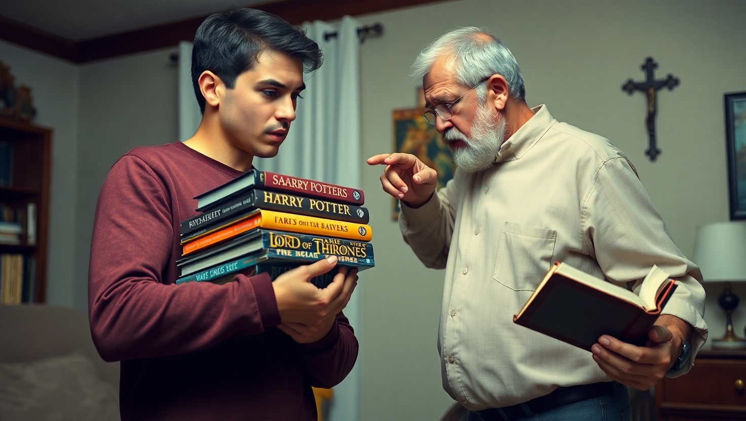 Dealing with Religious Fathers Demand to Remove Fantasy Novels: AITA?