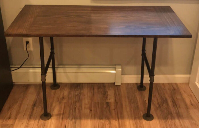 "Wifey Saw A Desk She Wanted For $150, I Said I Could Make That For Half The Price And Twice As Good, $300 Later Here Is The Result"