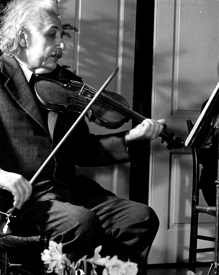 Albert Einstein Plays His Beloved Violin, 1941