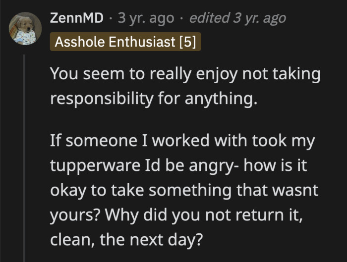 OP should also have asked if she could take SOME, not all, of the leftovers to share with her SO.