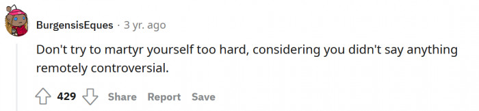 It's not so controversial.