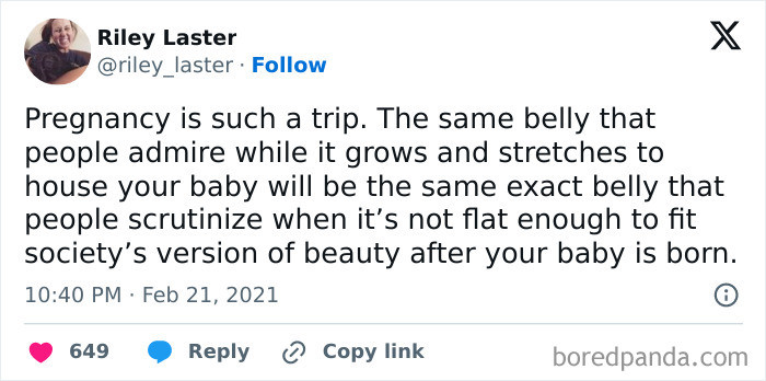35. “Funny how the world applauds the bump, then critiques the aftermath.”