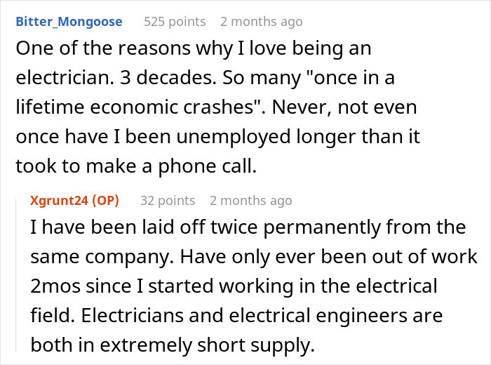 Of course, other Redditors had their own opinions and here are some of them