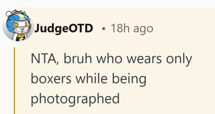 Holiday spirit is strong, but not always strong enough for a boxers-only photo shoot.