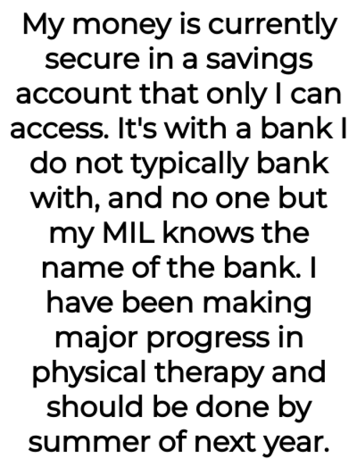 OP's money is secure