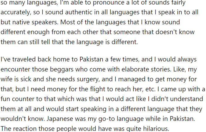 He found interesting uses for all those languages