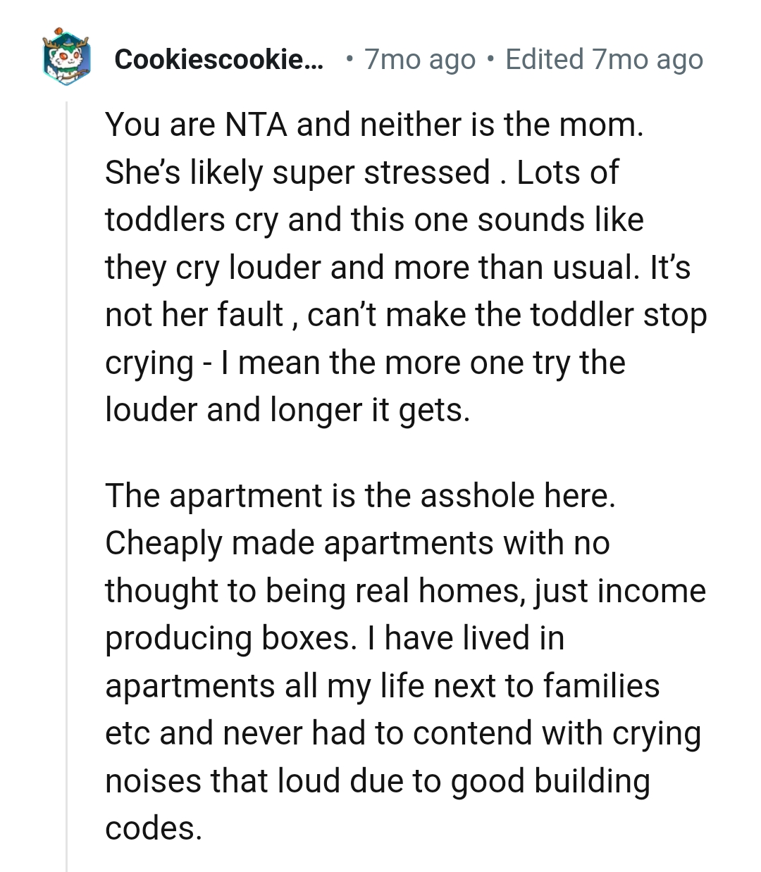 She can't make the toddler stop crying