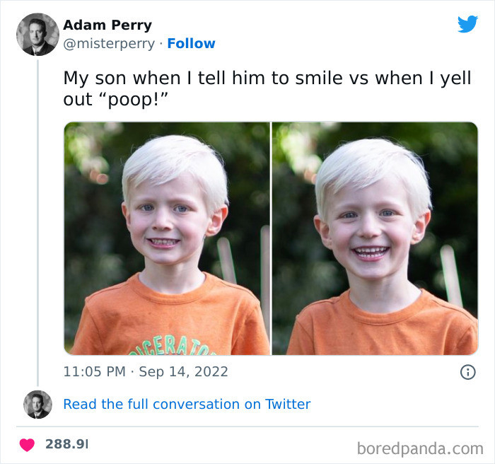1. Smile vs. poop
