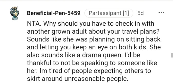 She sounds like a drama queen