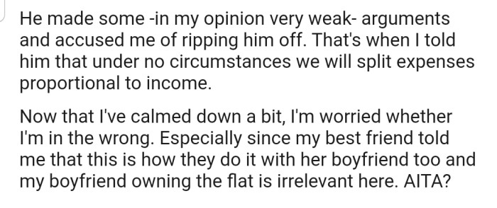 OP Seems to Be Rethinking Their Stance, Especially After Having a Talk with Their Best Friend