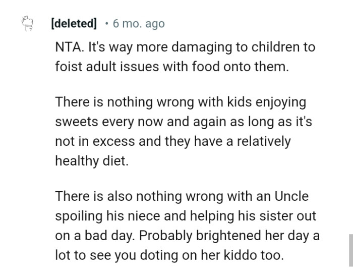 There's nothing wrong with kids enjoying sweets