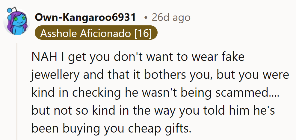 It's the thought that counts... even if it's a cheap one!