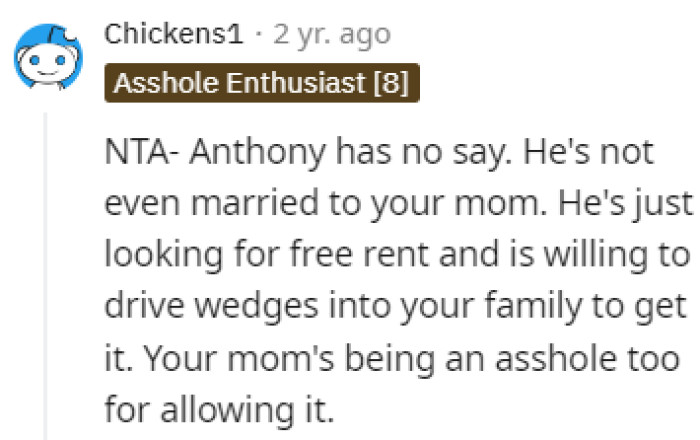 He's got no say in the matter