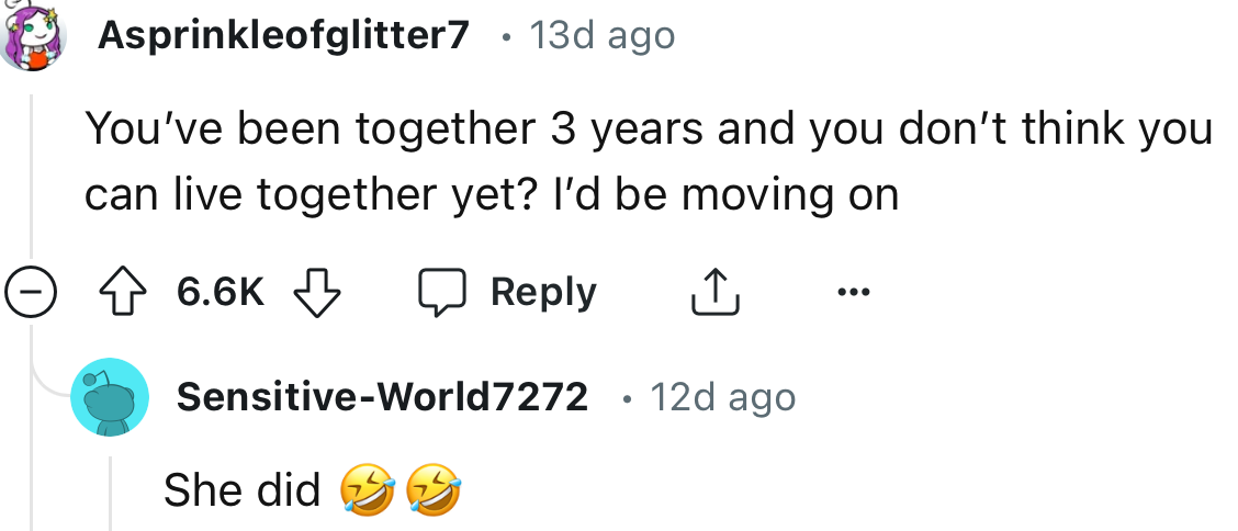 3 years relationship, but still not good enough to move in with