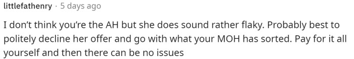 The MIL sounds flaky, and it seems like she's trying to take over the whole thing, which is not necessarily what OP wants for her dinner.