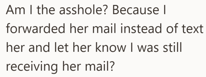 Was forwarding enough, or did courtesy require one final message?