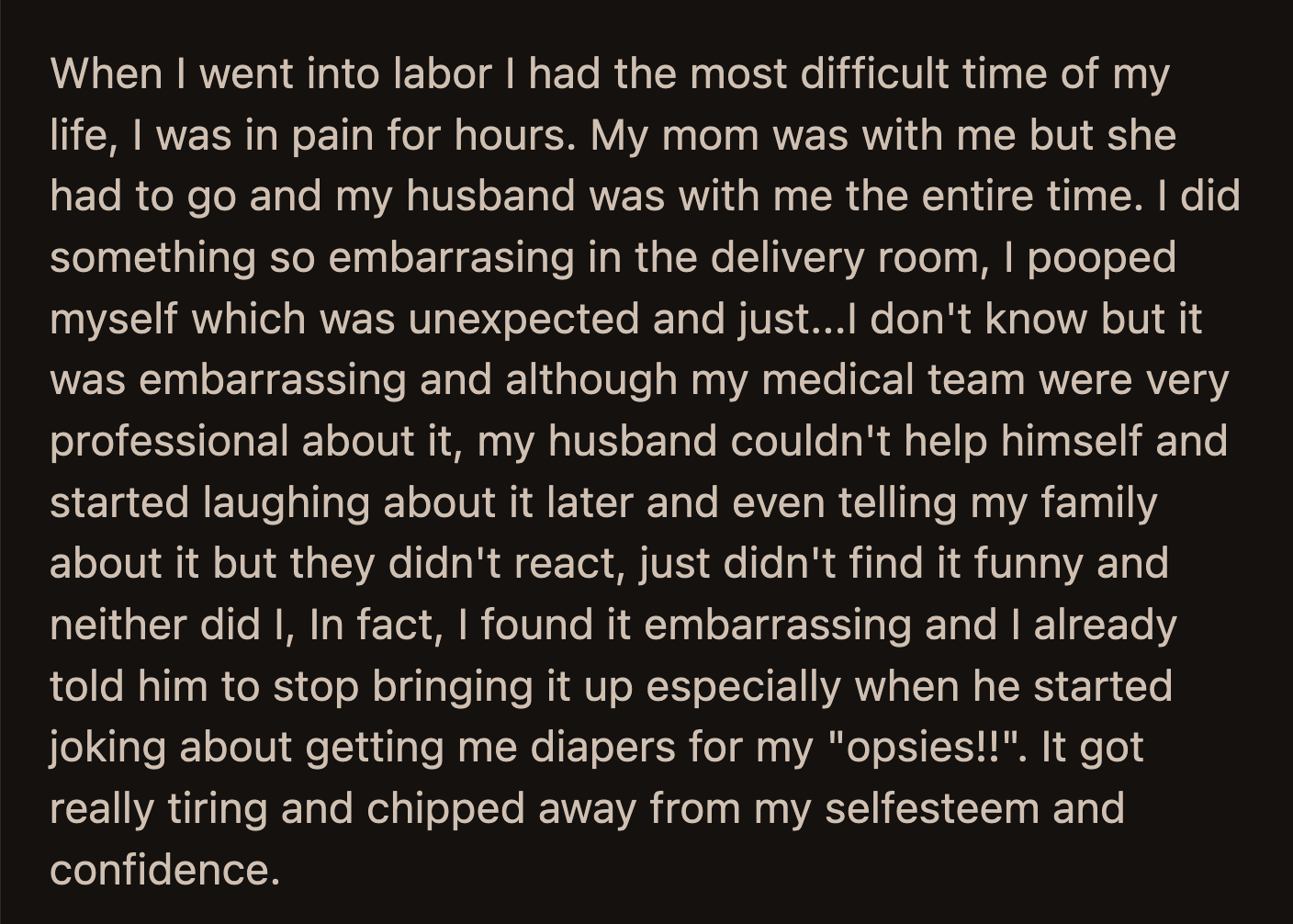 As she got up, he said, 